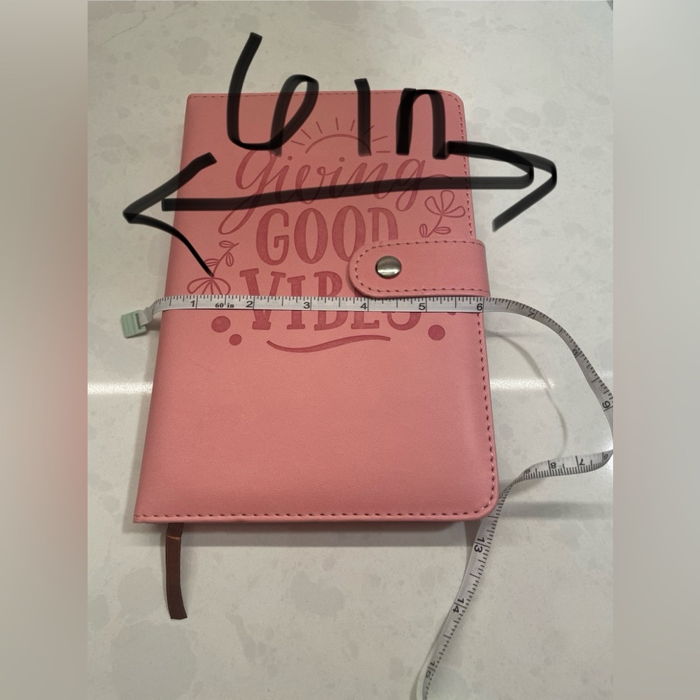 Pink FAUX LEATHER‎  Design Padded Leatherette Cover Magnetic Clip Journal - Picture 6 of 6